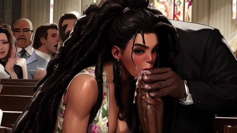 Spicy Toons: Sexy žena si hraje s mým ptákem v kostele ....