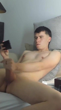 Latino Jerks off in His Room