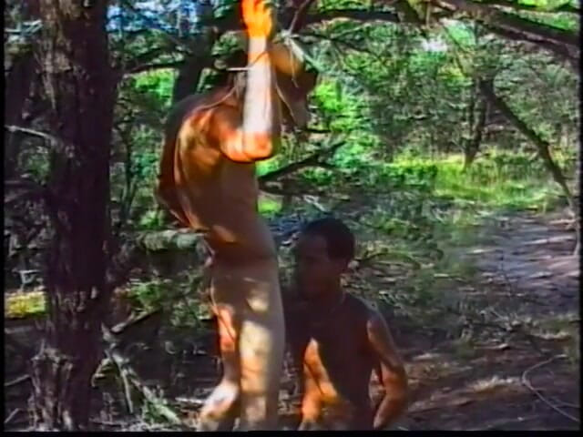 Gays Case: Two big dicked cowboys have steamy oral fuck session outside