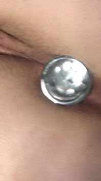 Watch me suck on my clear jeweled butt plug