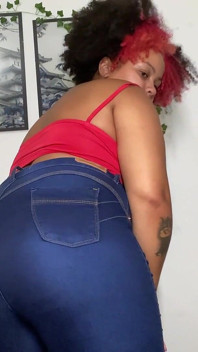 BBW Ebony Farting Beauty in Blue Jeans