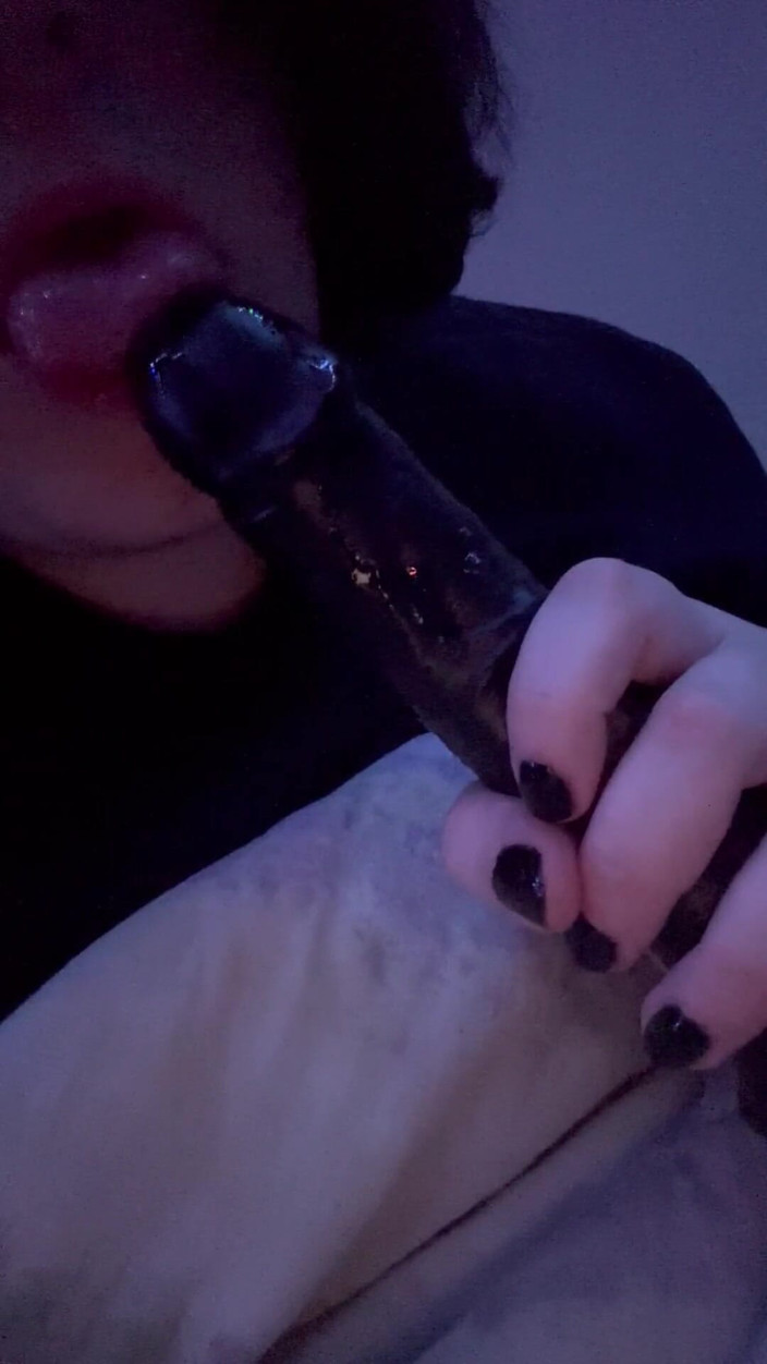 Sexualescape69: Sucking My Dildo Getting It Nice and Wet