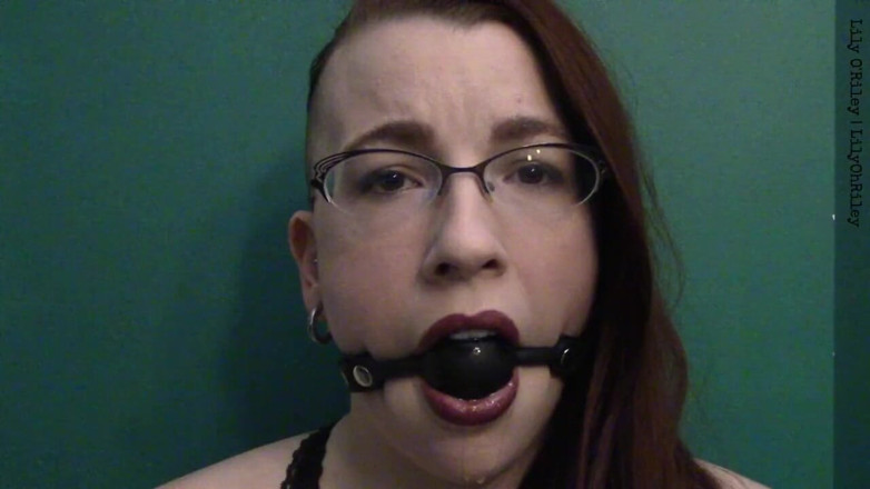 Lily O'Riley: Ballgag staring