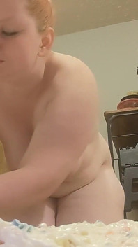 Narozeninový dort velký zadek Sploshing