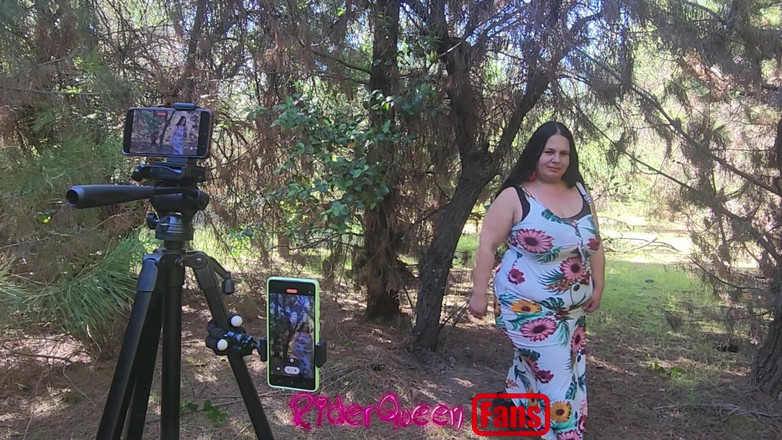 Only Riderqueen BBW Step Mom Latina Alone: Riderqueen sozinha, ao ar livre, vídeos para fãs
