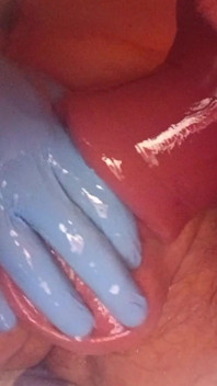 Schlampiger nasser blowjob mit einem sextoy / masturbation / wichsen