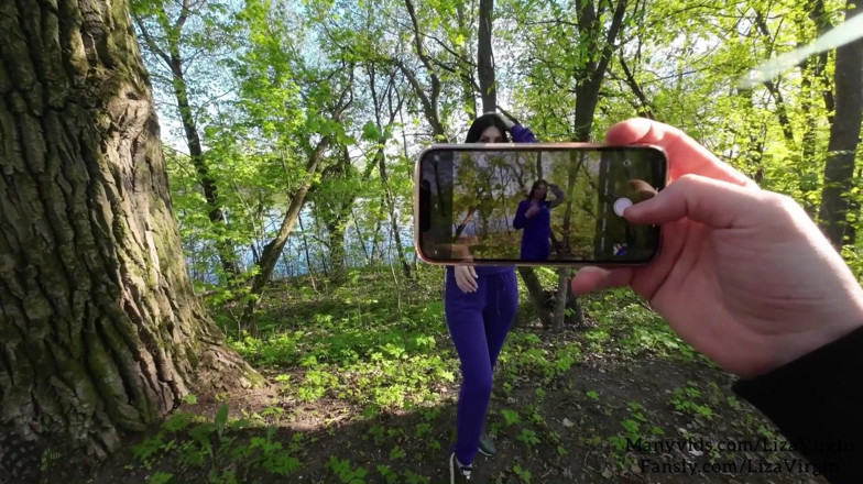 LizaVirgin: Cum in mouth outdoors. Deep throat. POV