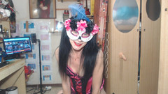 WEBREGINETTA2023: 핑거링 끝이 있는 파란색 티셔츠