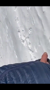 Guy Showing off Cock Pissing While X Country Skiing