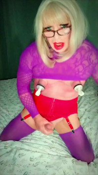 Crossdresser solo grande esperma
