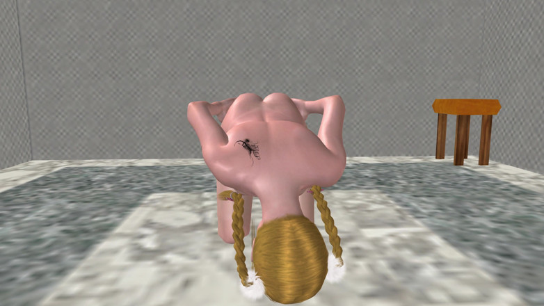 RenderLust: Nettes blondes mädchen fingert muschi und masturbiert mit gurke 3D cartoon...