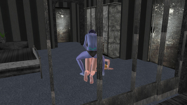 RenderLust: Geanimeerde 3D lesbische porno - blauwe elfvrouw die jonge vrouw kont neukt...