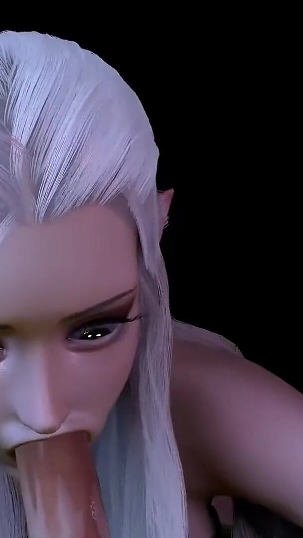 Wraith ward: Forest Elf with Stunning Green Eyes Gives Blow Job in...