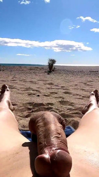 Outdoor Jerking at the Public Beach