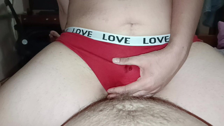 OniSoi: Stepmom's Red Panties Are Great for Your Cum