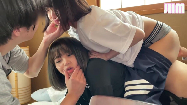 J Hentai Matings: Two Girls Tangled in Shy Chaos, Bodies Colliding in Playful...