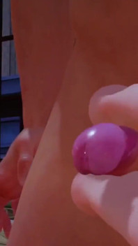 Chica japonesa caliente con pelo azul puede manejar una gran polla correctamente: 3d hentai