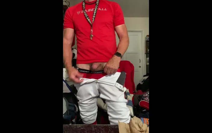 JockDad87: Jockdad87 Edges in Baseball Gear with His Pocket Pussy