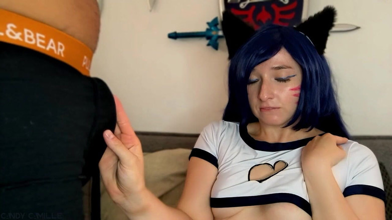 Candy Camille: Ahri Från League of Legends ger en BJ