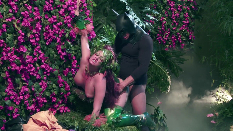 Superhero: Batman and Wonder girl got tricked by nature into outdoor...