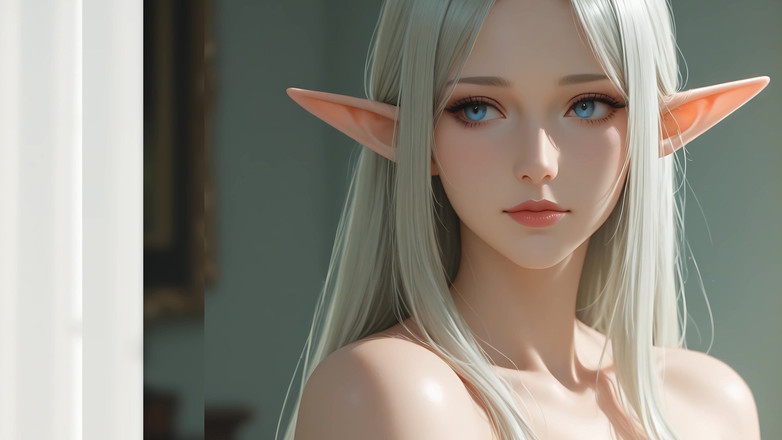 LustRender: Presentación de diapositivas de Lustrender: hermosa cabeza de elfo desnuda...