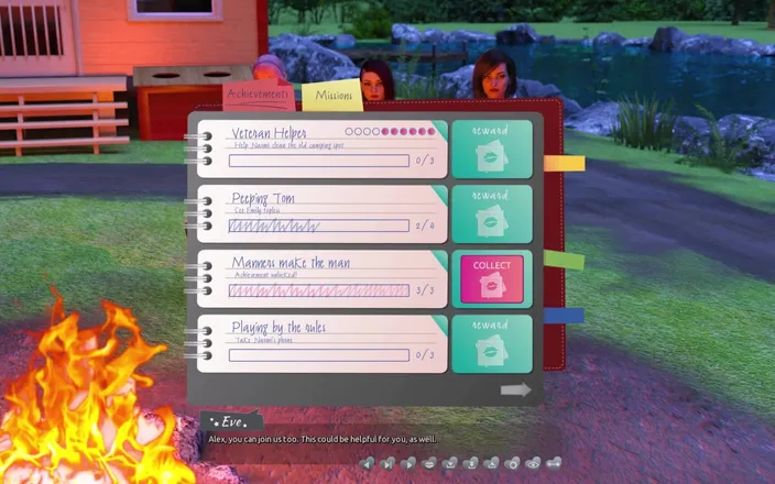 3D cartoon porn: Helping the Hotties 36: Campfire Confessions - Life Stories Under the Stars