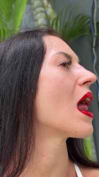 Riesin lippen, mund, zunge fetisch 4k
