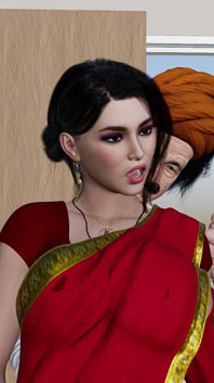 Desi indiana Meena Bhabhi godeva del sesso con suo suocero