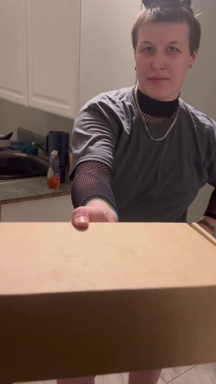 Thekookiejarxxx: Skyy Blu Fucks Her New Toy &amp; the Delivery Guy Both...