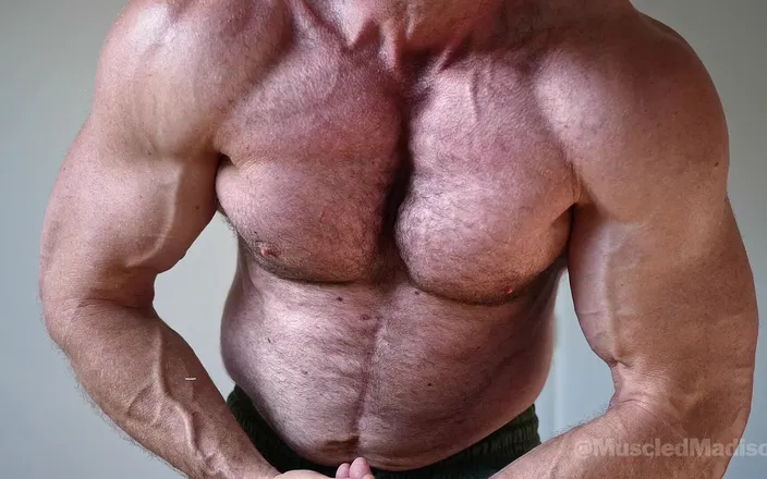 Muscled Madison: Madison Flexes and Poses His Muscles in Briefs