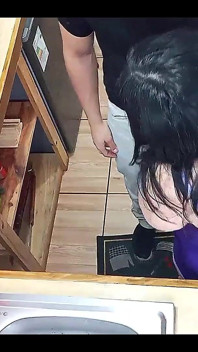 My Stepson's Friend Came Over to Fuck Me in the Dishwasher. Sex in the Kitchen.