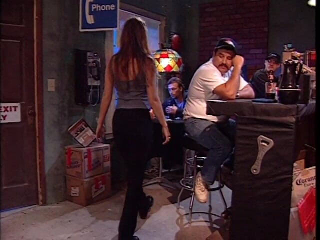 The Anal Queens: Young tall redhead does anal in the bar