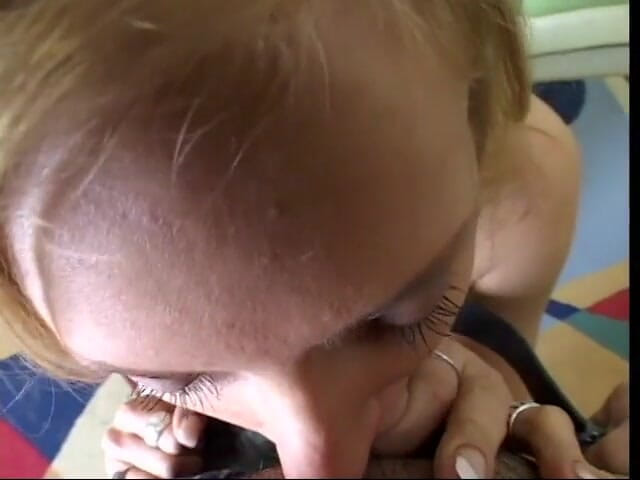 Wild Suckers: Pretty blond slut with blue eyes gives blowjob then stud...