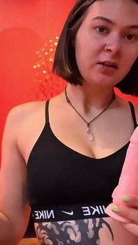 Double Dildo Spit Whore I Stuffed Both in My Mouth Like a Greedy Slut