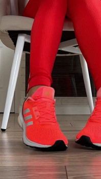 Shoe and Feet Play Under Table