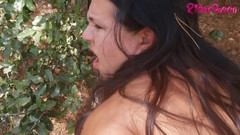 Riderqueen BBW Step Mom Latina Ebony: Šukání v lese s vojenskými oudoory