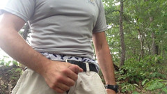 TJenner: Jerking-off by the Water, at the Public Park, Sagging, American...