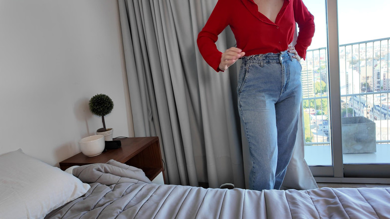 Nipplestock: Stepmother and Stepson Share One Bed in a Hotel