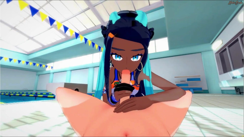 Hentai Smash: Gym leader Nessa gets fucked by the pool. Hentai