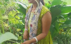 Indische bostuin in de buurt van mijn huistuin buiten hete Deshi meid neukt - grote kok pijpbeurt zuigen