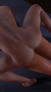 Ze kwam erachter dat het niet eenvoudig is om een plank vast te houden terwijl ze anaal wordt genomen | 3D-porno