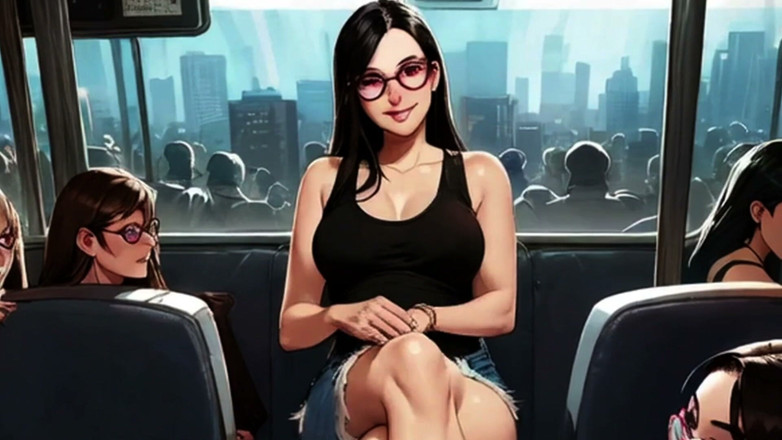 Spicy Toons: Lin joue aux footsie dans le train