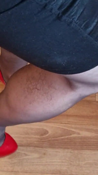 Gehen in Red Heels