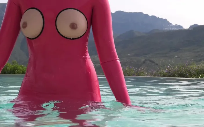 Latex Desire: Asianrubberdoll in Paradise Pool