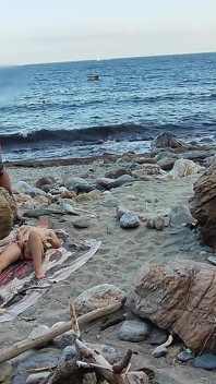 #2 Flashing My Pussy in Front of a Guy in Beach and He Helps Me Squirt - It's Very Risky - Misscreamy