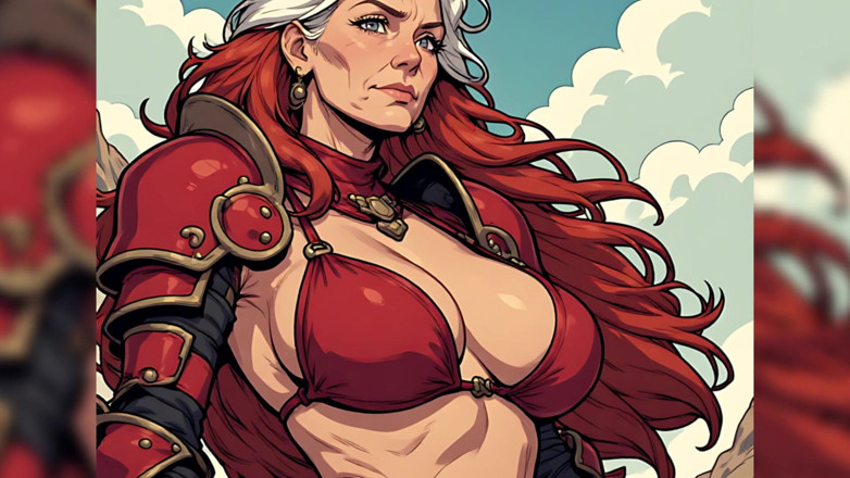 AI Porn: Anime tarzı seksi savaşçı orta yaşlı seksi kadınlar