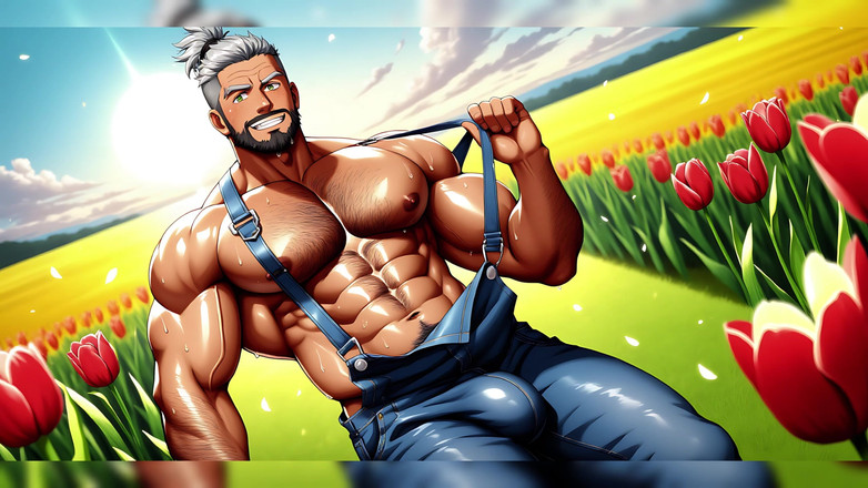 Erotic Man: Gorące kawałki dokuczanie na zewnątrz Wykonane z Ai