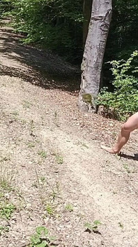 In Sight of the Road Rough Fap with Cumshot on Belly