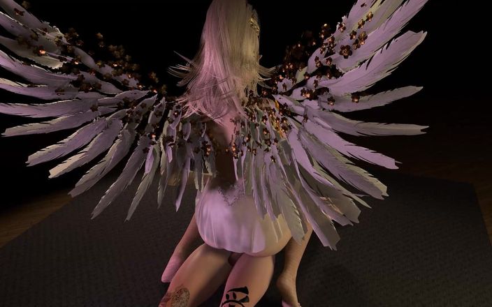 Wraith ward: Fată înger ciudată călărește pula în călărire inversă