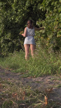 Walking Outdoors and Flashing Ass Under Skirt
